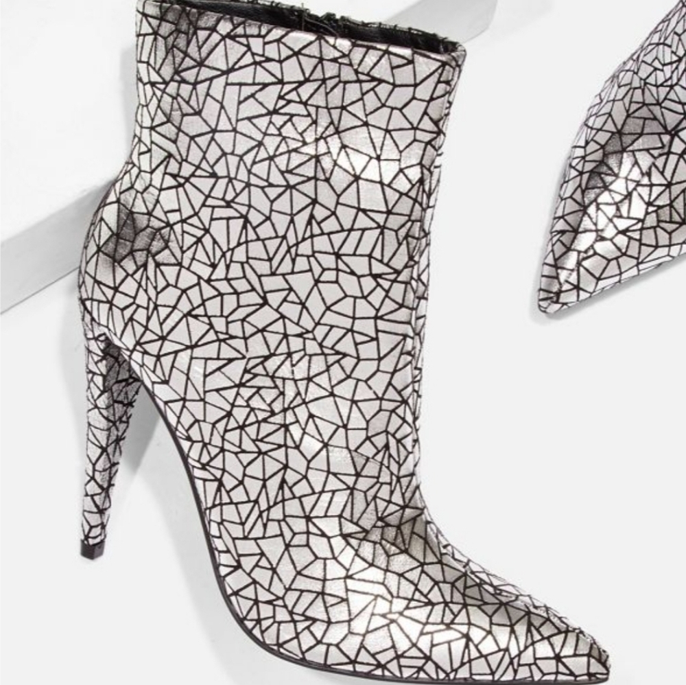 Ames Patterned High-Heeled Ankle Boot - image 3